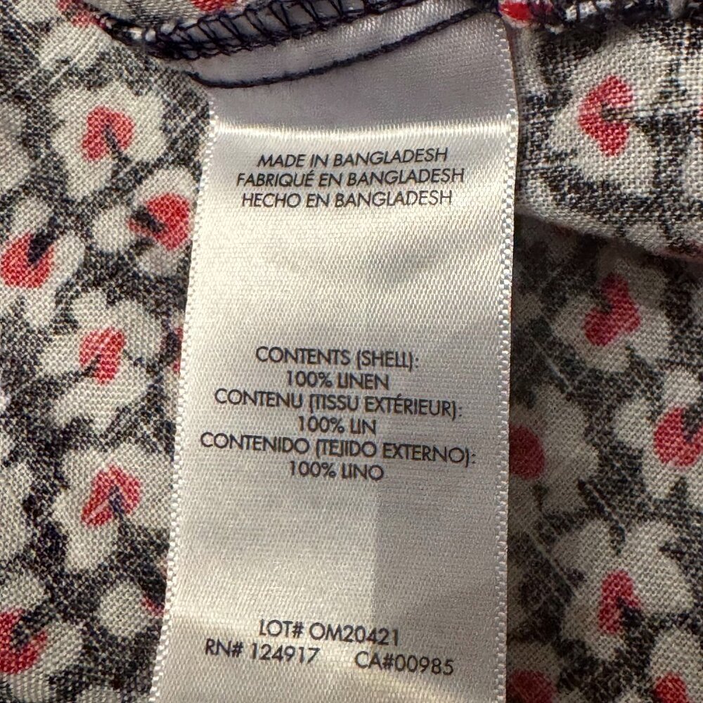 Onia 100% Linen Short Sleeve Shirt Size Medium - Picture 6 of 6